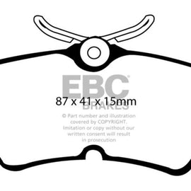 EBC 13+ Ford Fiesta 1.6 Turbo ST Ultimax2 Rear Brake Pads