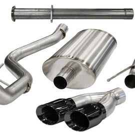 Corsa 2011-2014 Ford F-150 Raptor 6.2L V8 145in Wheelbase Black Xtreme Cat-Back Exhaust