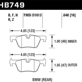 Hawk 13-14 BMW 328i/328i xDrive / 2014 428i/428i xDrive HP Plus Rear Brake Pads