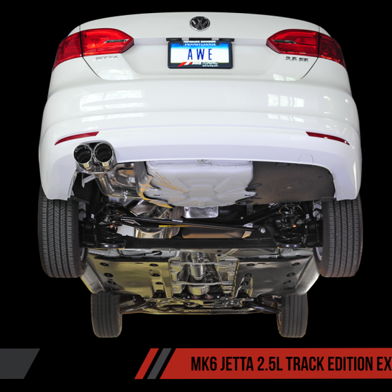 AWE Tuning Mk6 Jetta 2.5L Track Edition Exhaust - Polished Silver Tips