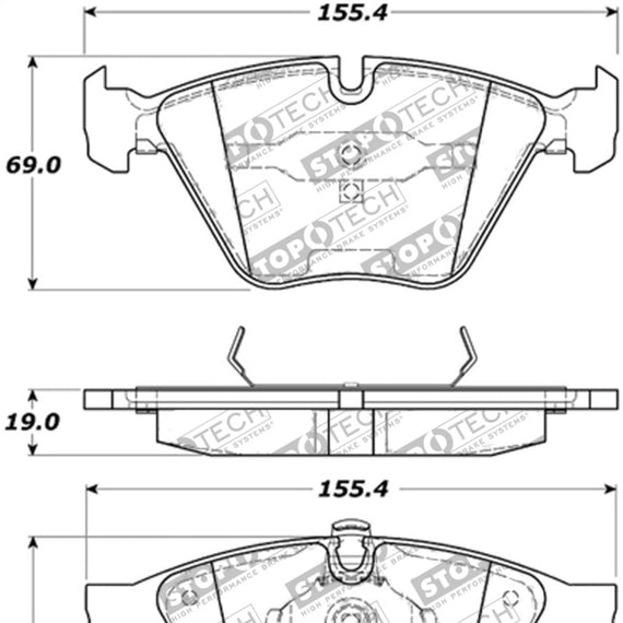 StopTech Performance 07-09 BMW E90/E92/E93 335i Coupe/Sedan Front Brake Pads D918