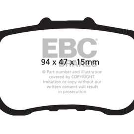 EBC 09-14 Acura TSX 2.4 Yellowstuff Rear Brake Pads