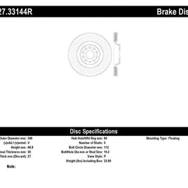 StopTech Slotted & Drilled Sport Brake Rotor