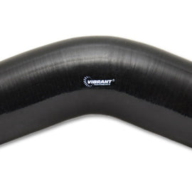 Vibrant 4 Ply Reinforced Silicone Elbow Connector - 4.5in I.D. - 45 deg. Elbow (BLACK)