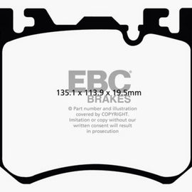 EBC 10-13 BMW X5M 4.4 Twin Turbo Redstuff Front Brake Pads