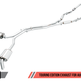 AWE Tuning Audi B9 SQ5 Non-Resonated Touring Edition Cat-Back Exhaust - No Tips (Turn Downs)