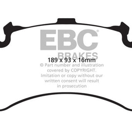 EBC 11+ Audi A8 Quattro 6.3 (Cast Iron Rotors) Redstuff Front Brake Pads