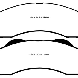 EBC 15+ Ford Expedition 3.5 Twin Turbo 2WD Yellowstuff Front Brake Pads