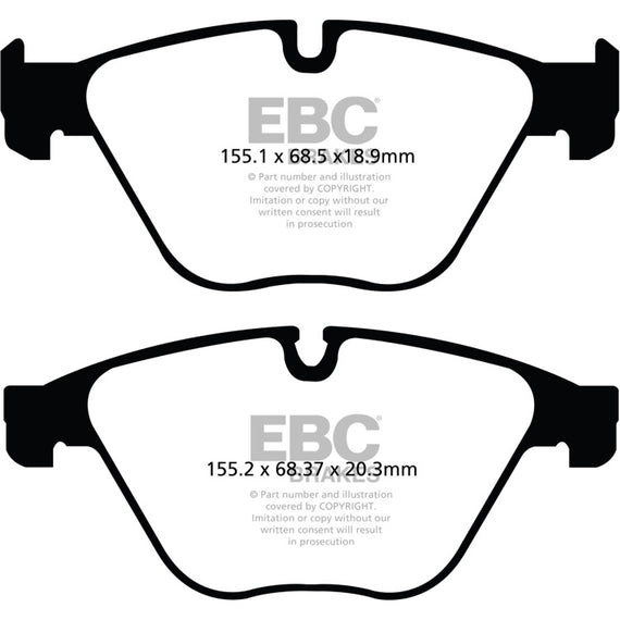EBC 10+ BMW 535i 3.0 Turbo (F10) Redstuff Front Brake Pads