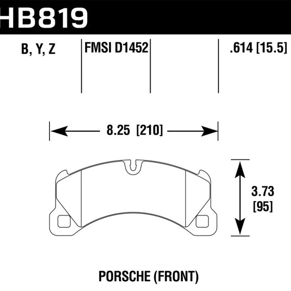 Hawk 11-13 Porsche Cayenne HPS 5.0 Front Brake Pads