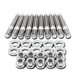 BLOX Racing SUS303 Stainless Steel Manifold Stud Kit M8 x 1.25mm 65mm in Length - 10-piece