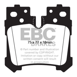 EBC 07+ Lexus LS460 4.6 Yellowstuff Rear Brake Pads