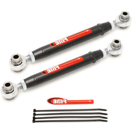 BMR 10-15 5th Gen Camaro Rear Adj. Rod Ends Toe Rods - Black Hammertone