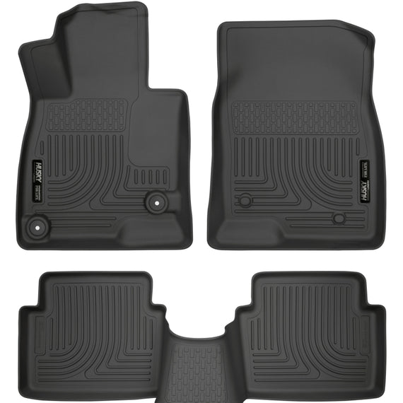 Husky Liners WeatherBeater 14 Mazda 3 Hatch&Sedan Front & Second Row Black Floor Liners