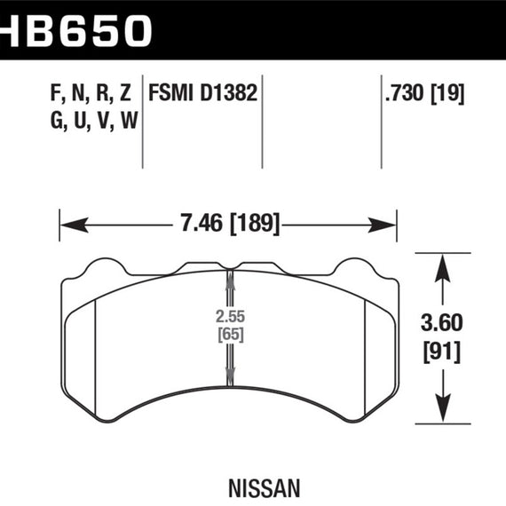 Hawk 09-11 Nissan GT-R DTC-60 Motorsports Front Brake Pads