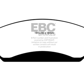 EBC 07 Cadillac Escalade 6.2 2WD Greenstuff Front Brake Pads