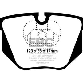EBC 01-07 BMW M3 3.2 (E46) Redstuff Rear Brake Pads
