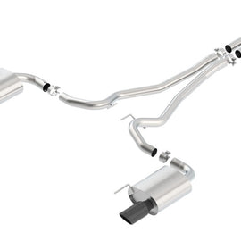 Borla S-Type Cat-Back 15-17 Ford Mustang GT 5.0L V8 MT/AT 2.5in pipe 4in tip (Black Chrome)