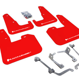 Rally Armor 08-11 Subaru STI (Hatch Only) / 11-14 WRX (Hatch Only) Red UR Mud Flap w/White Logo