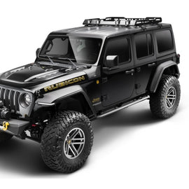 Bushwacker 18-21 Jeep Wrangler JL (2-Door & 4-Door) Flat Style Flares 4pc - Black