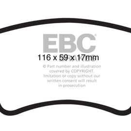 EBC 09-11 Audi A4 2.0 Turbo Ultimax2 Rear Brake Pads