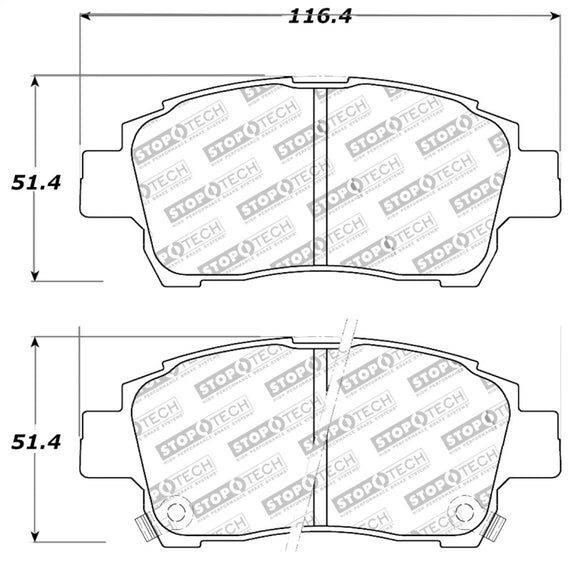 StopTech Performance 00-05 Spyder MR2 / 00 Celica GT / 04-07 xA/xB Front Brake Pads