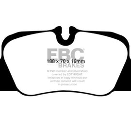 EBC 12-15 Porsche 911 (991) (Cast Iron Rotor only) 3.8 Carrera S Redstuff Rear Brake Pads