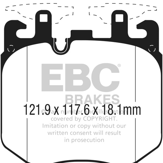EBC 2015+ BMW 750 4.4L Twin Turbo (G12) Redstuff Front Brake Pads