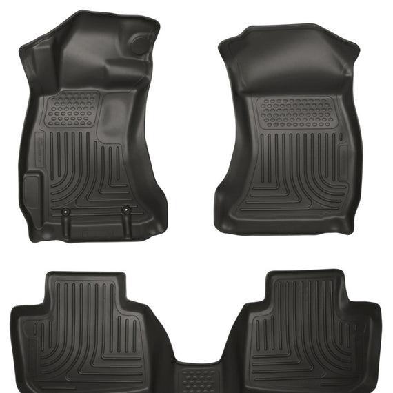 Husky Liners 14 Subaru Forester Weatherbeater Black Front & 2nd Seat Floor Liners