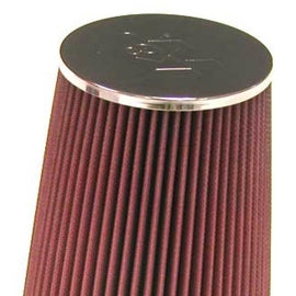 K&N Universal ChromeRound Tapered Air Filter 3in Flange ID / 6in Base OD / 4.5in Top OD / 8in Height