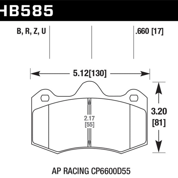 Hawk 12-14 McLaren MP4-12C HPS 5.0 Front Brake Pads