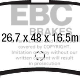 EBC 15+ Ford Mustang 2.3 Turbo Redstuff Rear Brake Pads