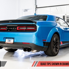 AWE Tuning 2015+ Dodge Challenger 6.4L/6.2L Non-Resonated Touring Edition Exhaust - Quad Black Tips