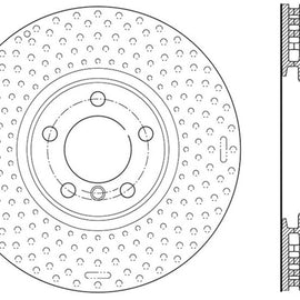 StopTech 12-15 BMW 335i Drilled Left Front Rotor