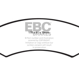 EBC 06-09 Chrysler Aspen 4.7 Ultimax2 Front Brake Pads