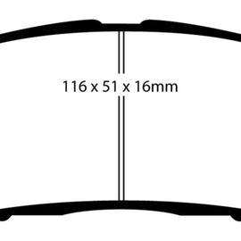 EBC 11-15 Scion IQ 1.3 Yellowstuff Front Brake Pads