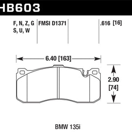 Hawk BMW 135i HPS Street Front Brake Pads