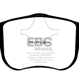 EBC 06-11 Saab 9-3 2.0 Turbo (Aero) Yellowstuff Front Brake Pads