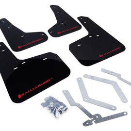 Rally Armor 12-19 Ford Focus ST / 16-19 RS Black Mud Flap w/Red Logo