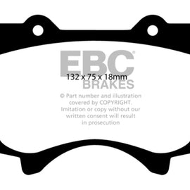 EBC 10+ Lexus GX460 4.6 Greenstuff Front Brake Pads