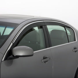 AVS 06-13 Lexus IS250 Ventvisor Low Profile Deflectors 4pc - Smoke w/Chrome Trim