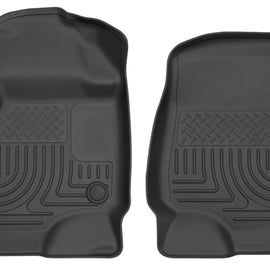 Husky Liners 2017 Ford Super Duty (Crew Cab / Super Cab) WeatherBeater Black Front Floor Liners