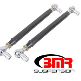 BMR 79-98 Fox Mustang Chrome Moly Lower Control Arms w/ Double Adj. Rod Ends - Black Hammertone
