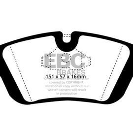 EBC 96-98 BMW Z3 1.9 Yellowstuff Front Brake Pads