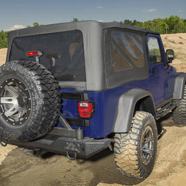 Rampage 04-06 Jeep Wrangler(TJ) Unlimited OEM Replacement Soft Upper Doors - Black Denim