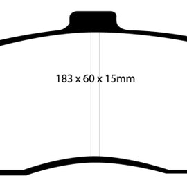 EBC 03-04 Cadillac XLR 4.6 Bluestuff Front Brake Pads