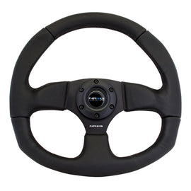 NRG Reinforced Steering Wheel (320mm Horizontal / 330mm Vertical) Leather w/Black Stitching