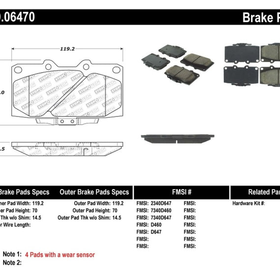 StopTech 89-96 Nissan 300ZX Sport Performance Front Brake Pads