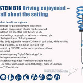 Bilstein B16 13-16 BMW 320i / 328i / 335i xDrive Front and Rear Performance Suspension System