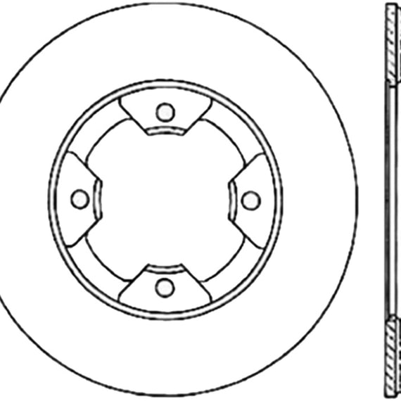 StopTech Power Slot 84-85 Nissan 300ZX Slotted & Drilled Left Front Rotor